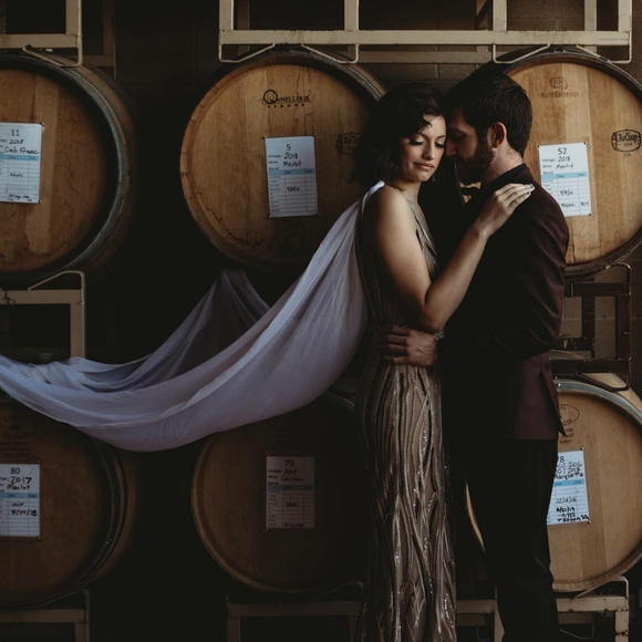 Soft English Net Tulle Bridal Cape Veil - Picture 3 of 6